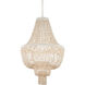 Cybele LED 35.5 inch Natural/Pearlized White/White Chandelier Ceiling Light
