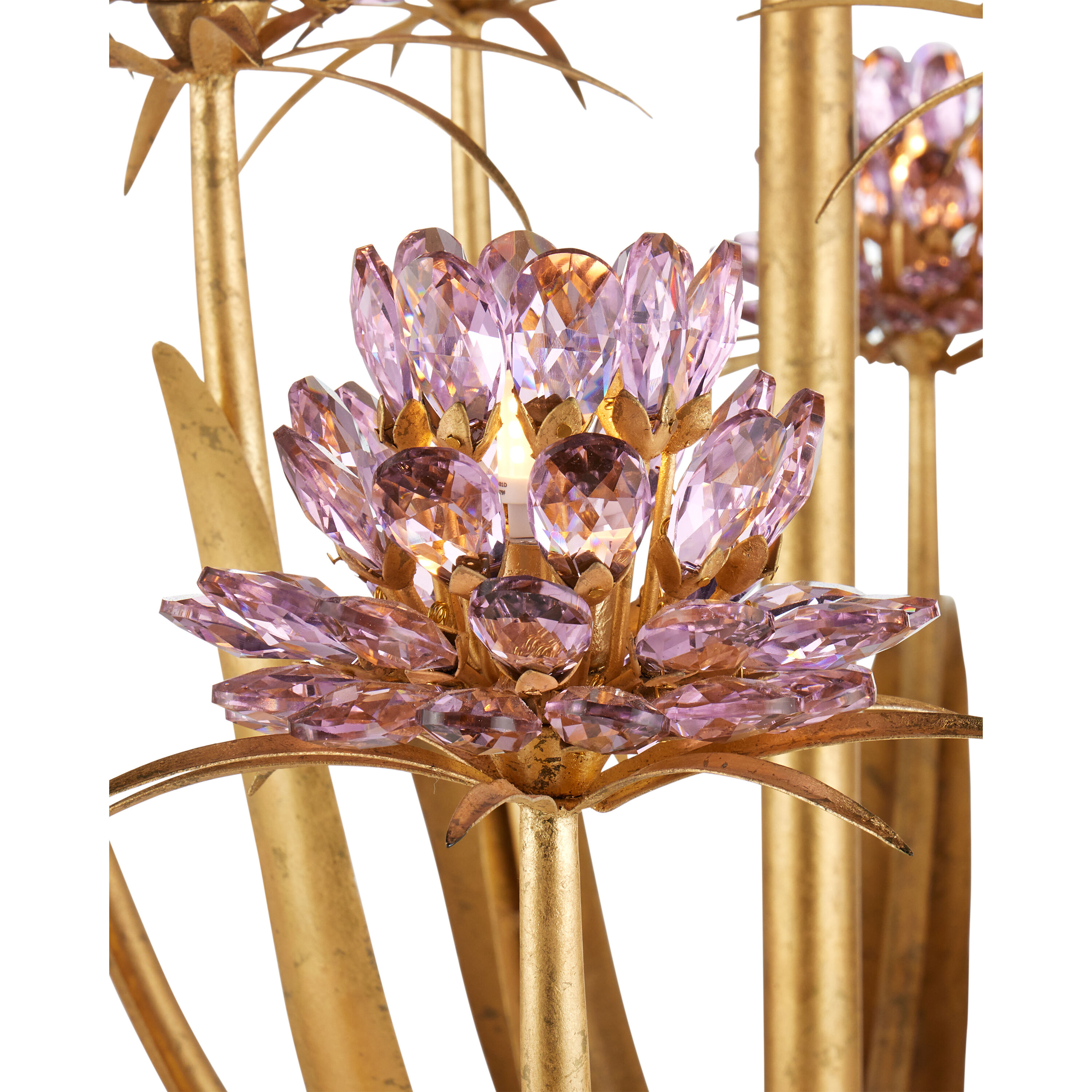 Marilee 12 Light 44 inch Pink/Dutch Gold Leaf Chandelier Ceiling Light, Large