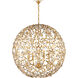 Secret Garden 4 Light 30 inch Clear/Contemporary Gold Leaf/Contemporary Gold Orb Chandelier Ceiling Light