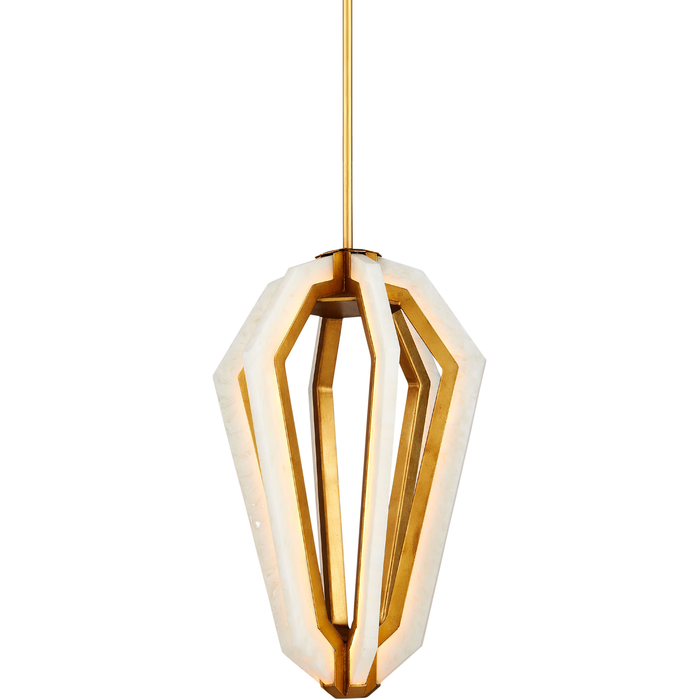 Riviere 6 Light 13 inch Natural/Contemporary Gold Leaf Pendant Ceiling Light