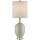 Verdure 36.75 inch 150 watt Green/Off-White/Clear/Satin Nickel Table Lamp Portable Light