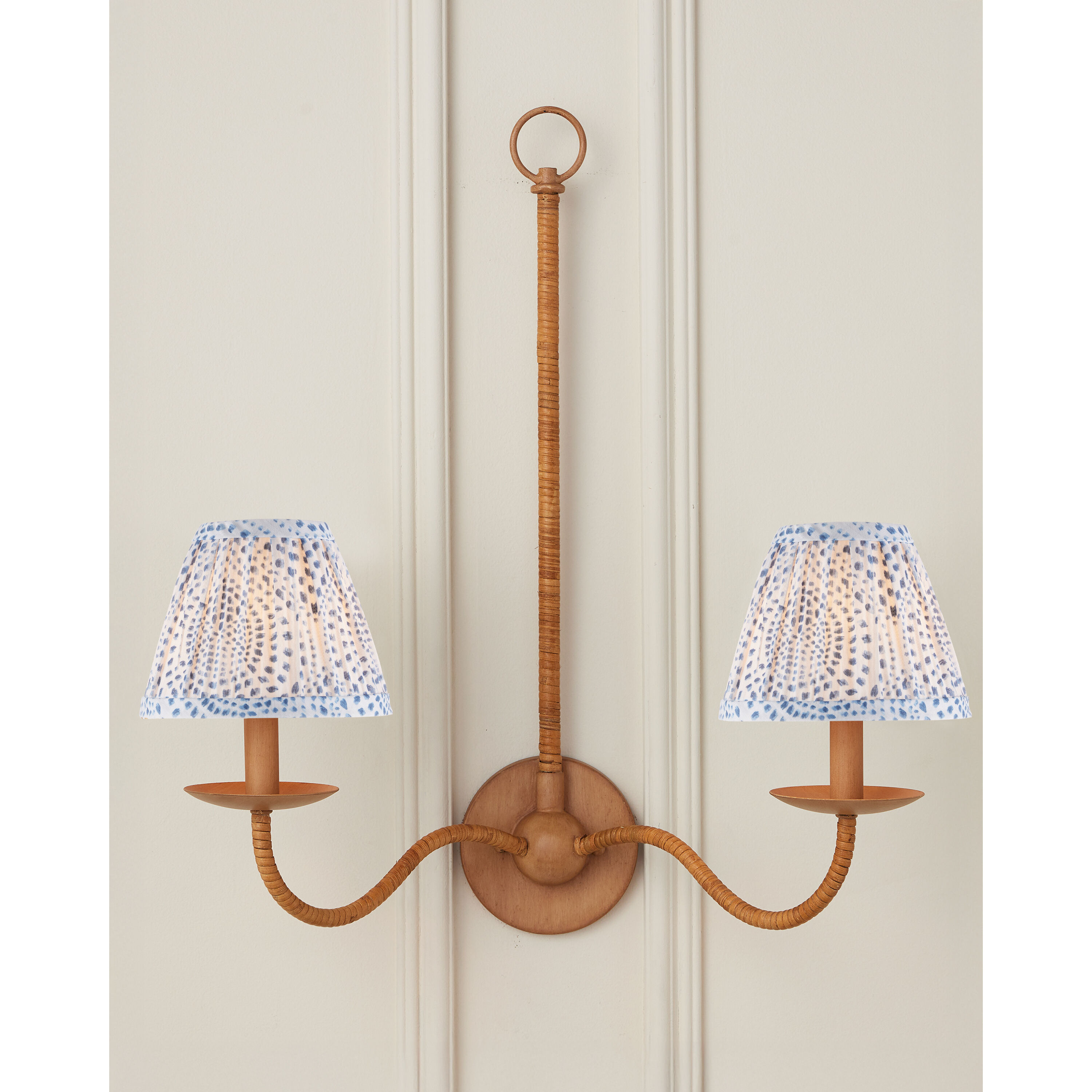 Lenore Blue/Ivory Tapered Chandelier Shade
