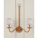 Lenore Blue/Ivory Tapered Chandelier Shade