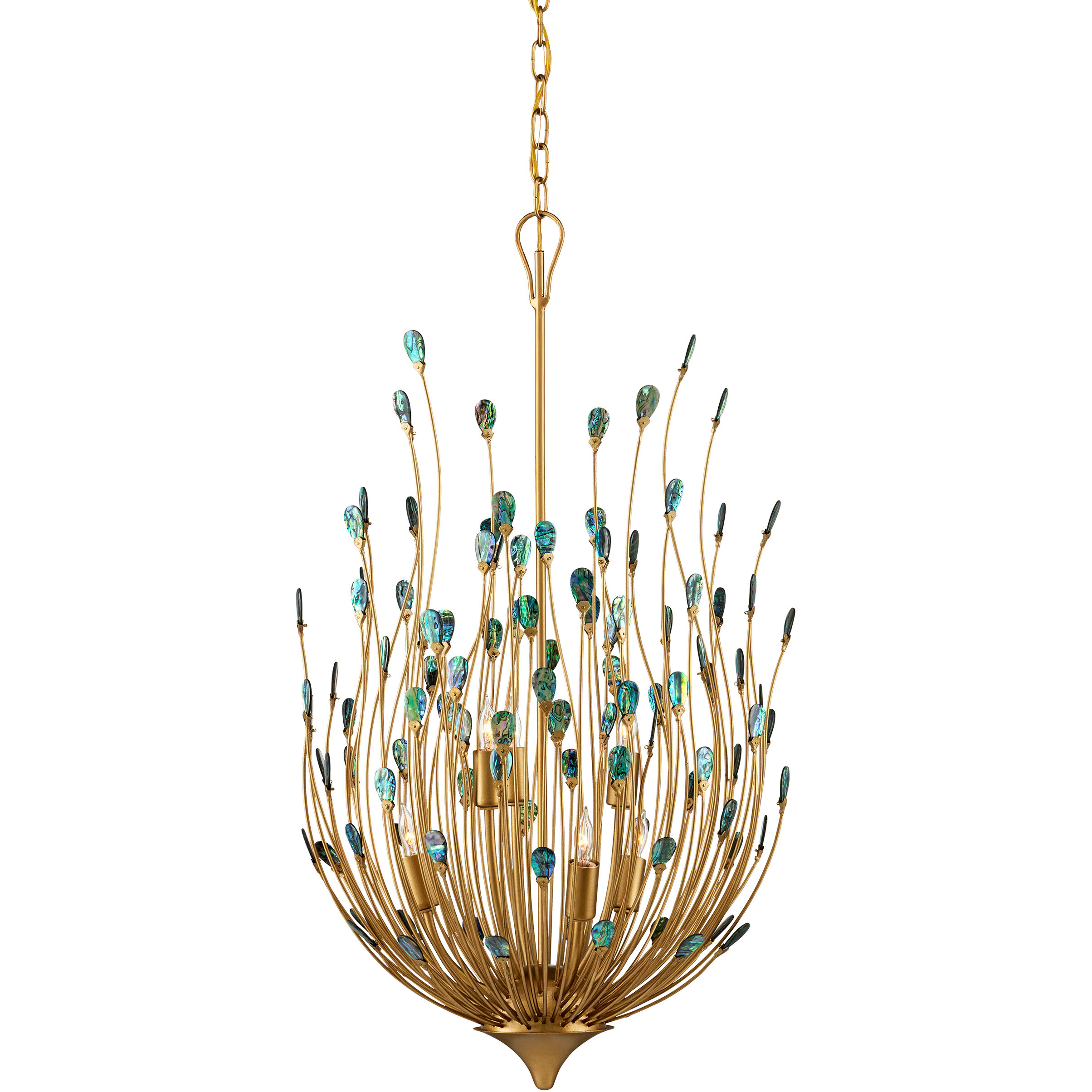 Delphos 6 Light 19.5 inch Contemporary Gold/Natural Chandelier Ceiling Light