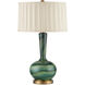 Lamartine 30.5 inch 150 watt Green/Antique Brass Table Lamp Portable Light