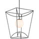 Rochefort 1 Light 18 inch Black/White Indoor/Outdoor Lantern Pendant Ceiling Light, Medium