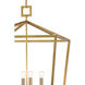 Denison 4 Light 26 inch Contemporary Gold Leaf Lantern Pendant Ceiling Light, Large