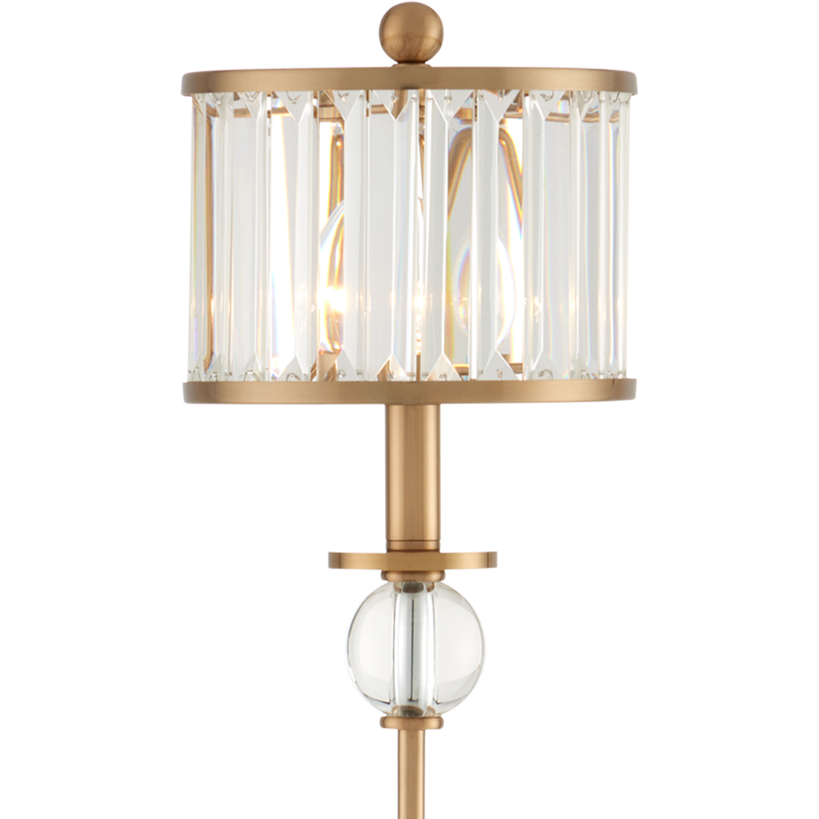 Parfait 33 inch 75 watt Clear/Antique Brass Table Lamp Portable Light