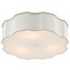 Wexford 3 Light 19.25 inch Snow White and Gold Highlights Flush Mount Ceiling Light