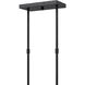 Denison 2 Light 36 inch Black/Frosted White Outdoor Linear Lantern Pendant