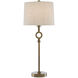 Germaine 34 inch 150 watt Antique Brass Table Lamp Portable Light