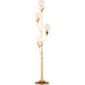 Rossville 67.75 inch 7 watt Contemporary Gold Leaf/Frosted White Floor Lamp Portable Light