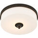 Bryce 1 Light 16.25 inch Oil Rubbed Bronze/White Flush Mount Ceiling Light, Barry Goralnick Collection