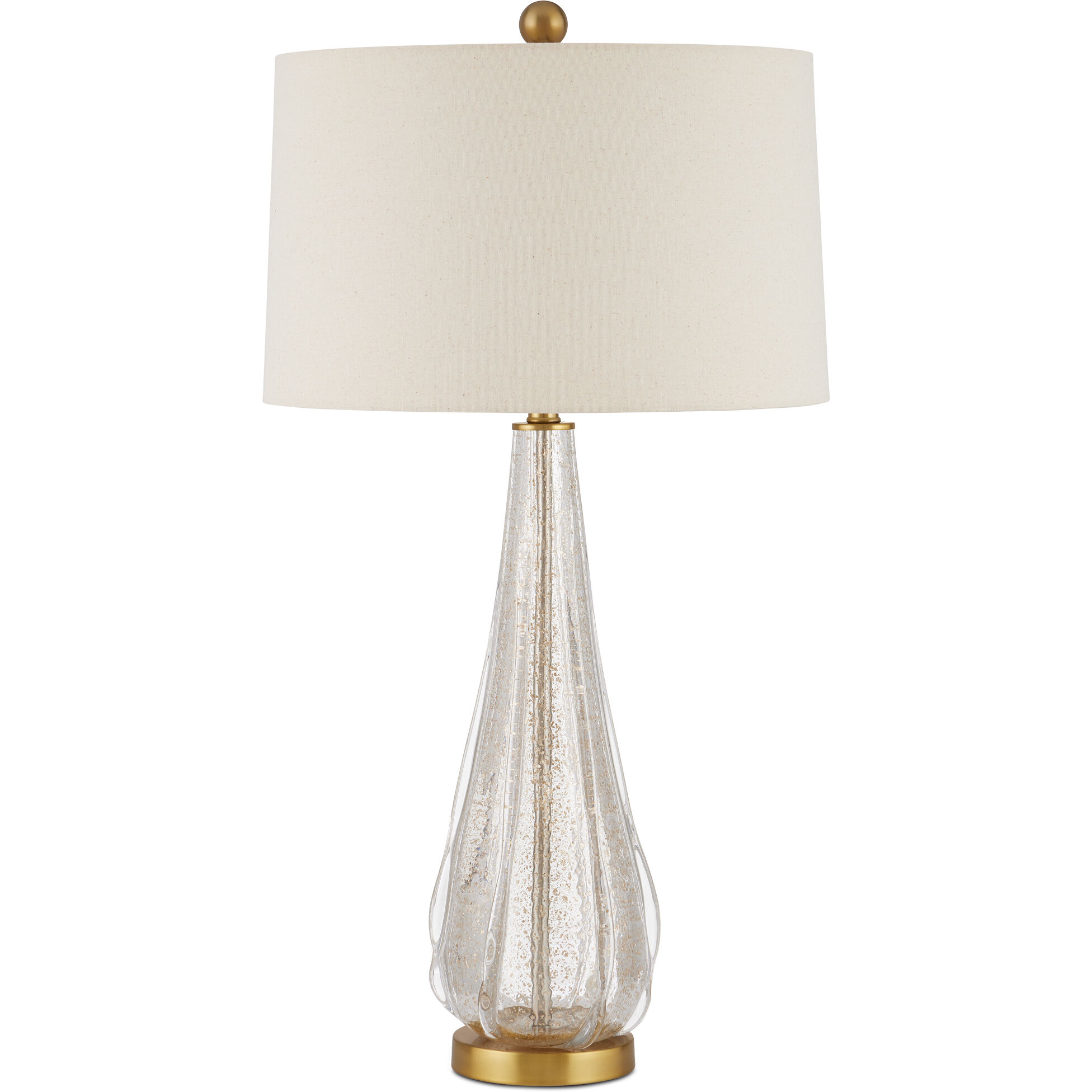 Zyphyrine 34 inch 150 watt Clear/Gold/Antique Brass Table Lamp Portable Light