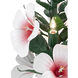 Hibiscus 3 Light 10 inch Glossy White/Pink/Green Chandelier Ceiling Light, Petite, Sasha Bikoff Collection