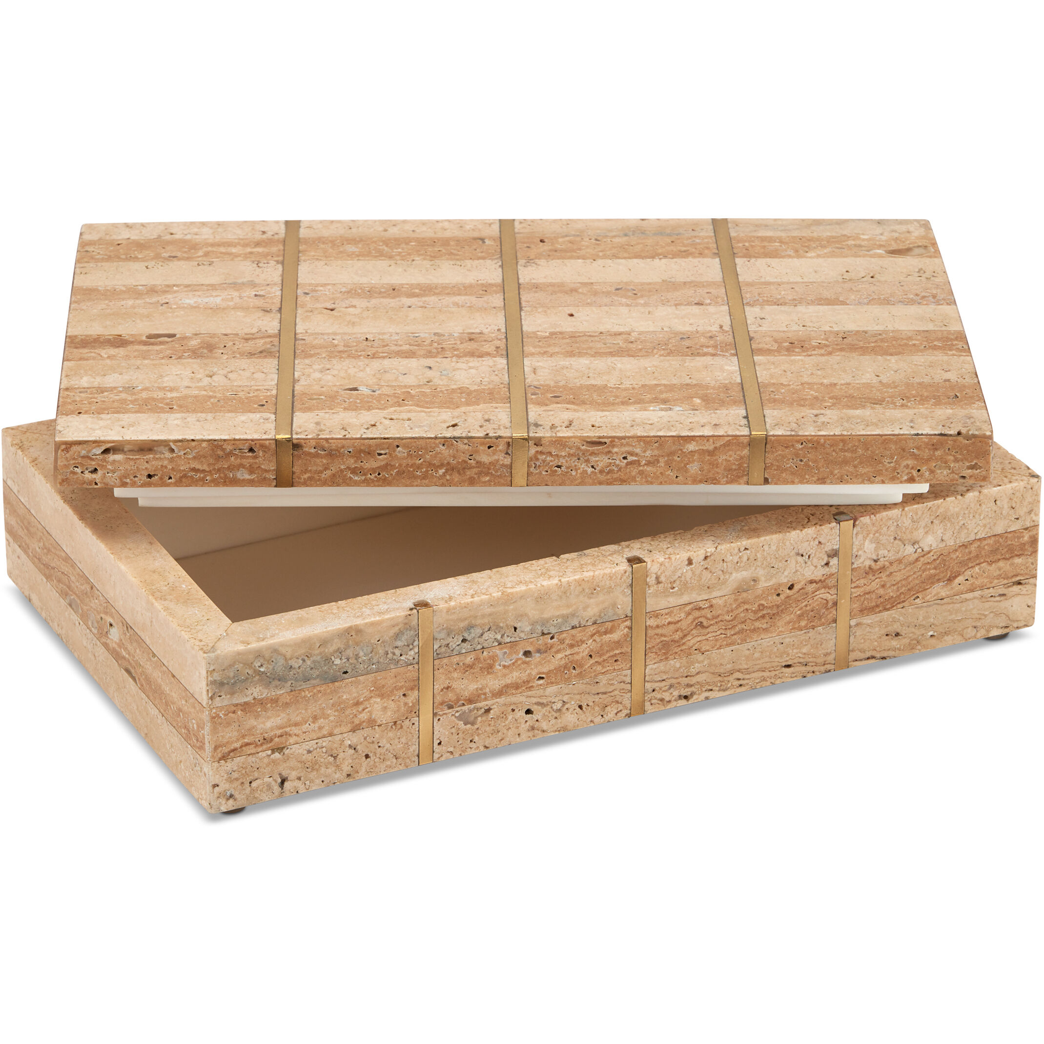 Dezi 10 inch Natural/Brass/Off-White Box