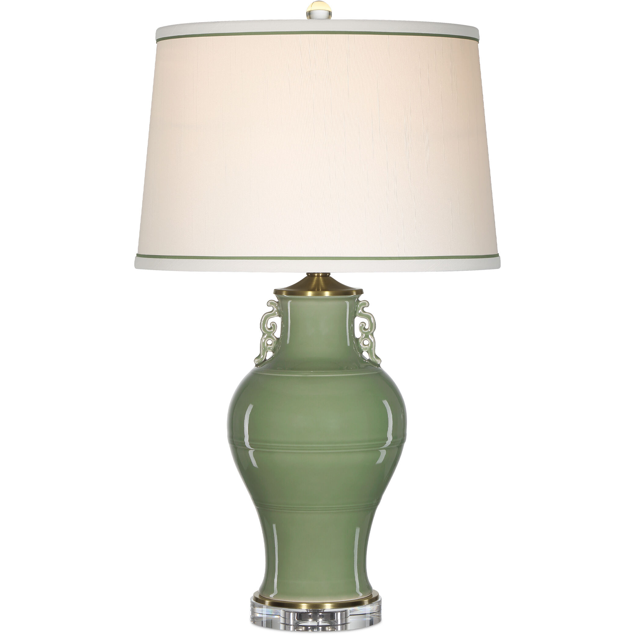 Londonderry 27.25 inch 150.00 watt Green/Clear Table Lamp Portable Light