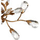 Crystal Bud 5 Light 24 inch Clear/Brass Semi-Flush Mount Ceiling Light