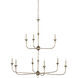 Nottaway 9 Light 44.25 inch Pyrite Bronze Two-Tier Chandelier Ceiling Light