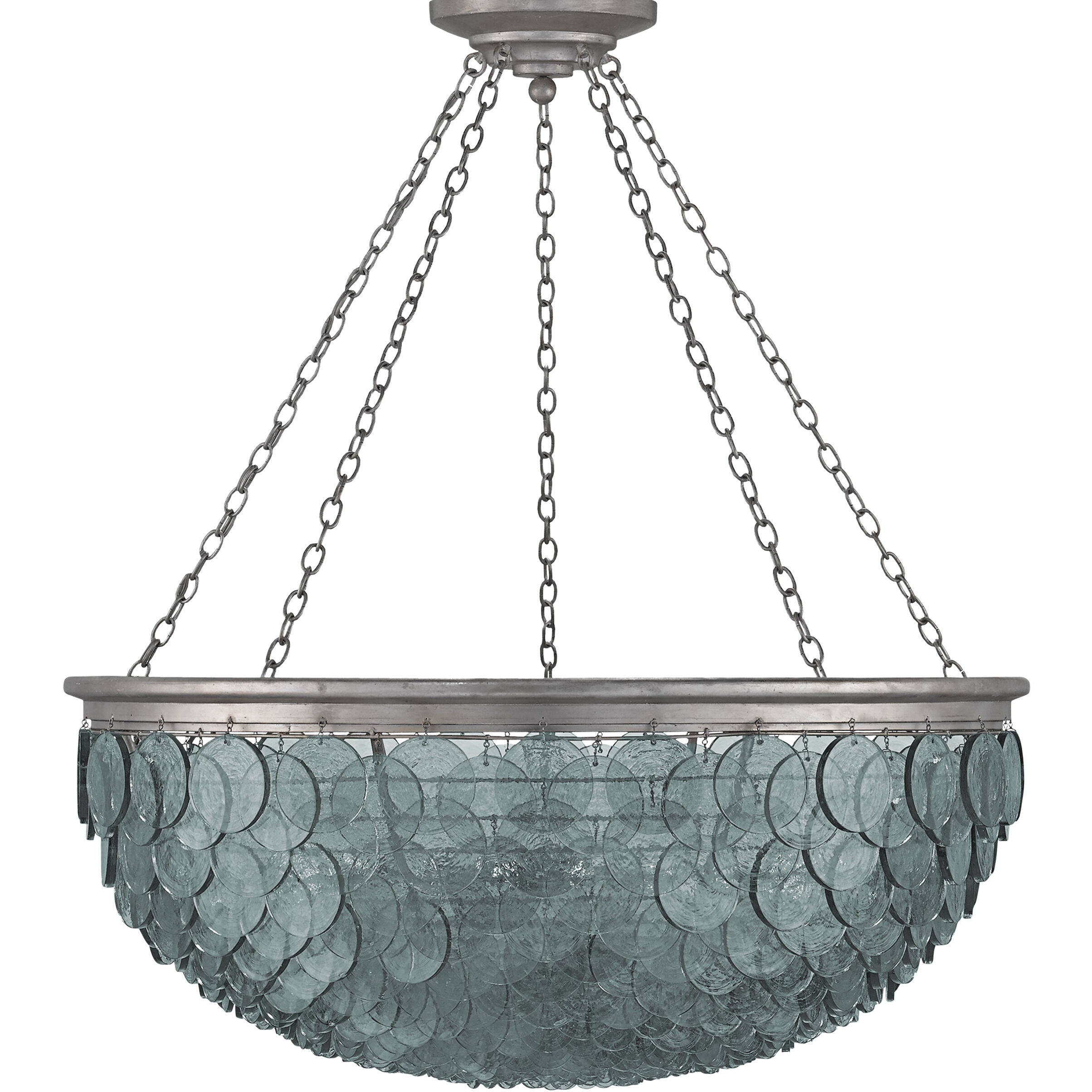 Quorum 20 Light 50 inch Silver Leaf Chandelier Ceiling Light, Large