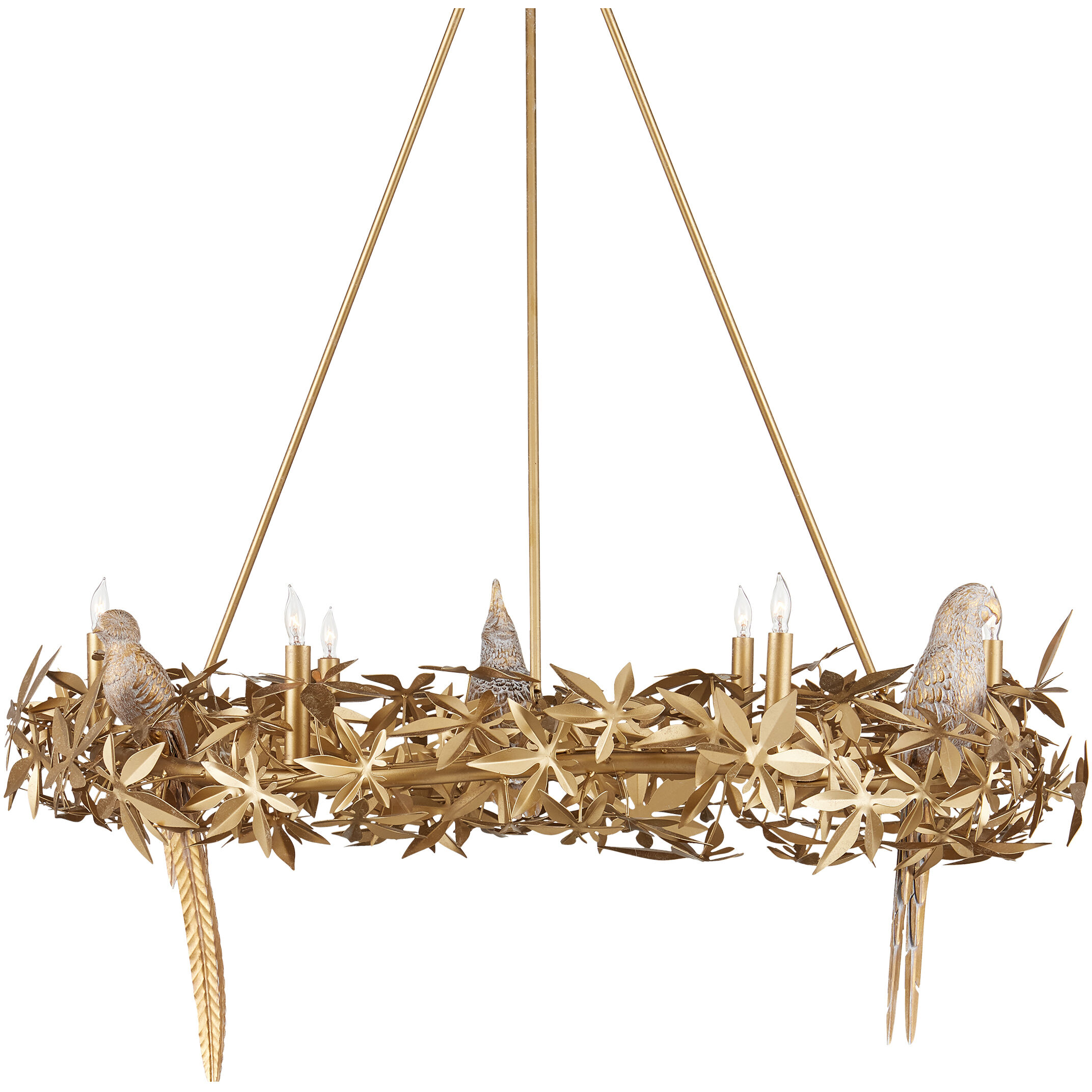 Aviary 6 Light 41.25 inch Swedish Gold Ring Chandelier Ceiling Light