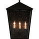 Bening 3 Light 22.25 inch Midnight Outdoor Wall Sconce, Large