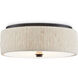 Tyrone 1 Light 14 inch Natural/Black Flush Mount Ceiling Light