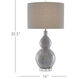 Idyll 30.5 inch 150 watt Gray/Blue/Taupe/Clear Table Lamp Portable Light