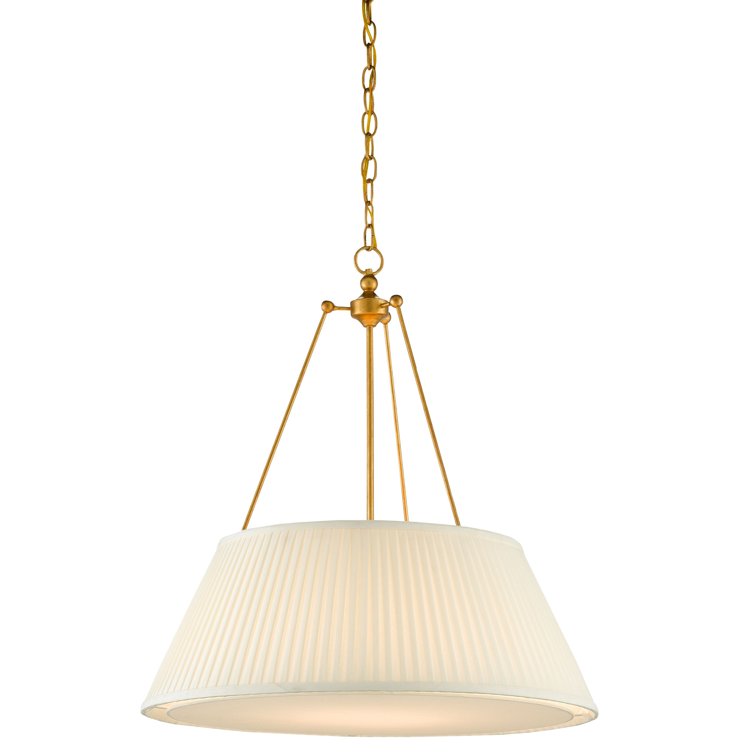 Lytham 1 Light 24.25 inch Antique Gold Leaf/White Pendant Ceiling Light