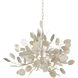 Lunaria 6 Light 34.5 inch Contemporary Silver Leaf Chandelier Ceiling Light
