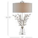 Forget-Me-Not 33.75 inch 75 watt Silver Leaf/Clear Table Lamp Portable Light