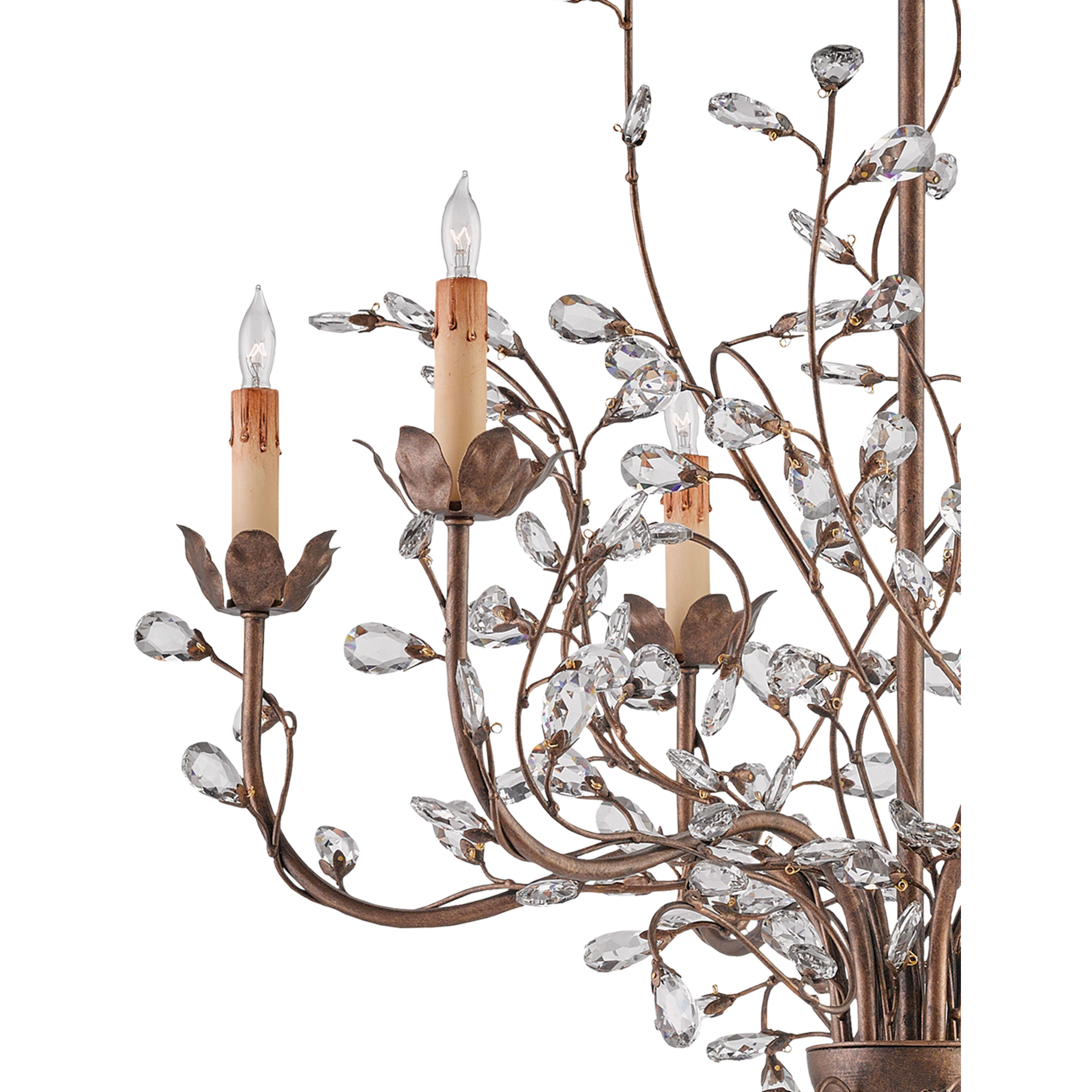 Crystal Bud 6 Light 28 inch Cupertino Chandelier Ceiling Light, Medium