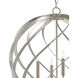 Roussel 4 Light 24 inch Contemporary Silver Leaf Orb Chandelier Ceiling Light
