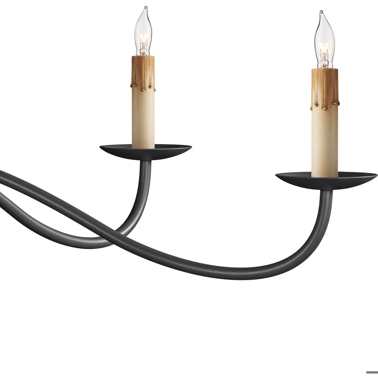 Saxon 5 Light 33.25 inch Zanzibar Black Chandelier Ceiling Light