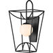 Rochefort 1 Light 23.5 inch Black/White Indoor/Outdoor Wall Sconce, Small