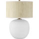 Zena 27 inch 150.00 watt Textured White Table Lamp Portable Light