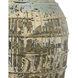 Lipari Antique White/Blue Drip Outdoor Urn, Extra Large