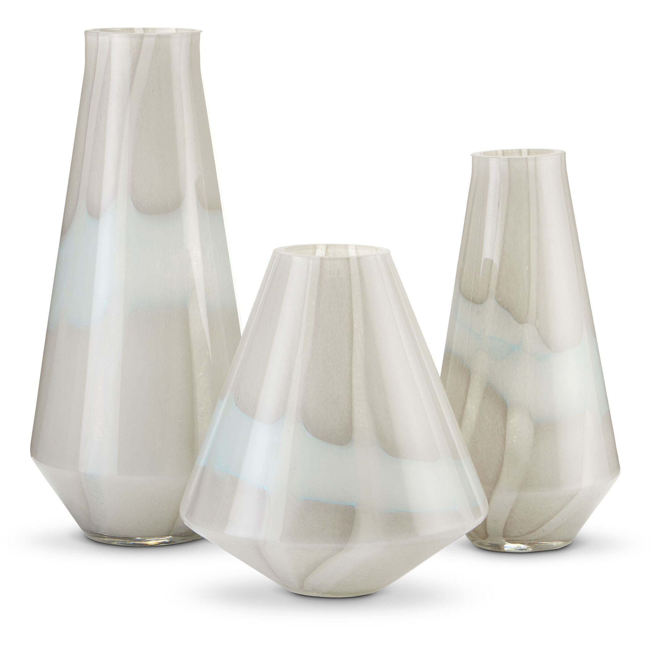Floating Cloud 17.75 X 8.38 inch Vases, Set of 3