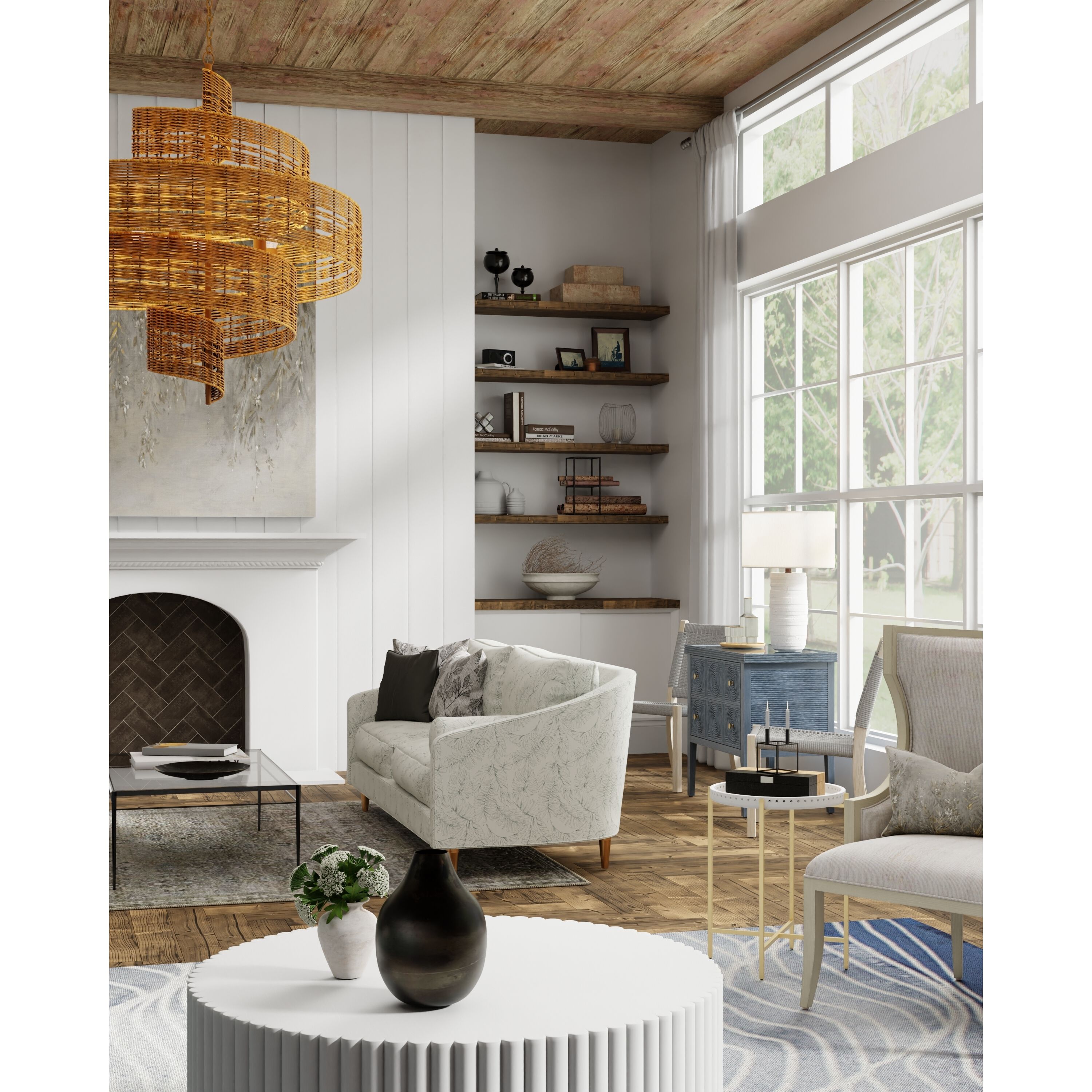 Garson Silver and Fresh File Linen Chair