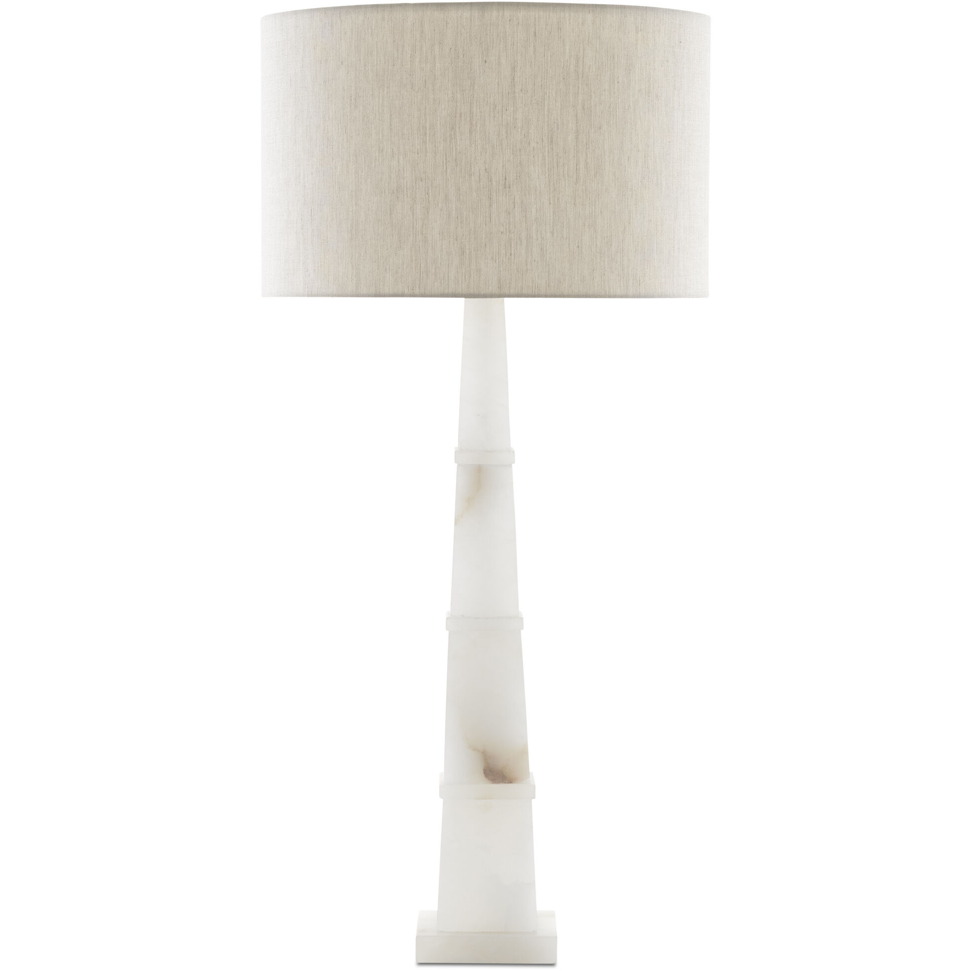 Alabastro 34.75 inch 150 watt Alabaster/Polished Nickel Table Lamp Portable Light
