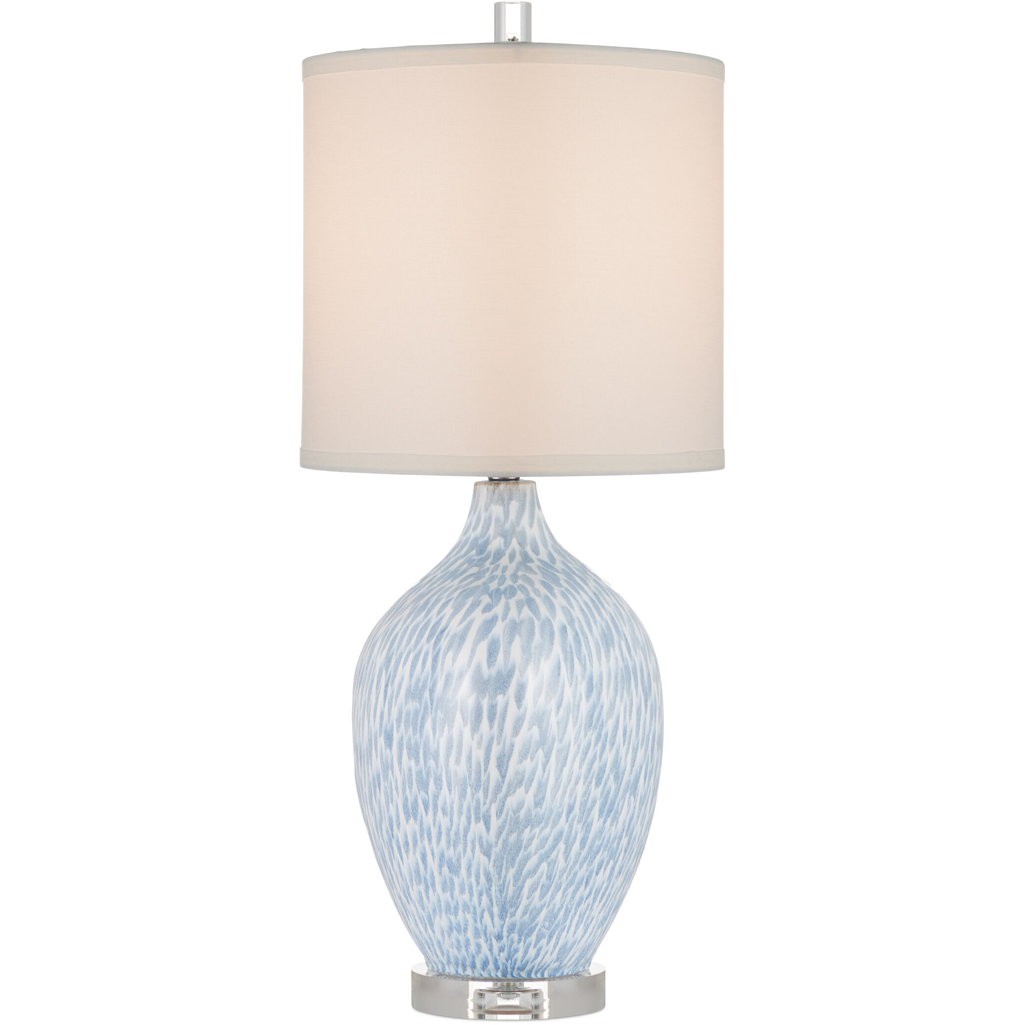 Tinney 26.25 inch 150.00 watt Blue/Clear Table Lamp Portable Light