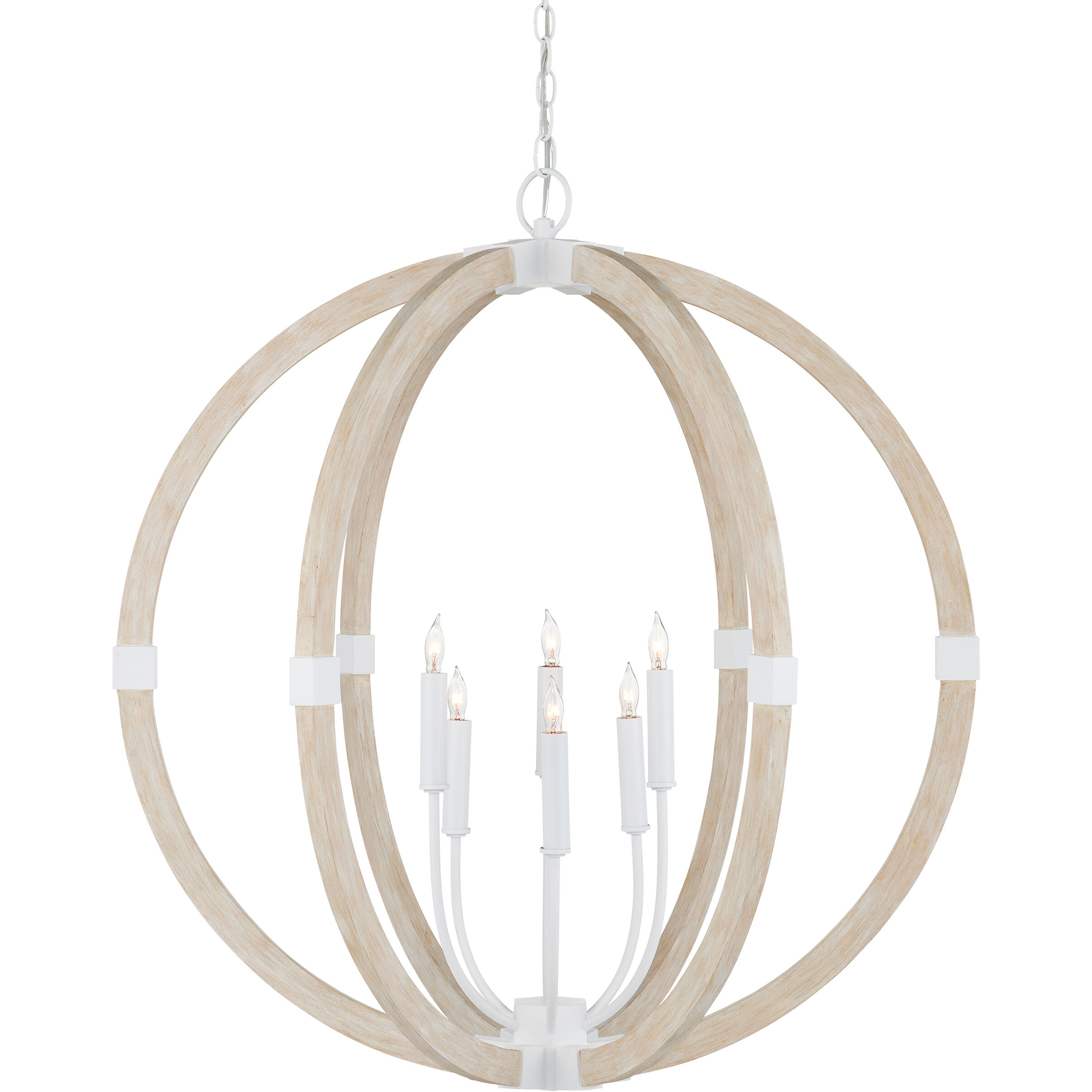 Bastian 6 Light 31 inch Sandstone/Sugar White Orb Chandelier Ceiling Light