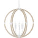 Bastian 6 Light 31 inch Sandstone/Sugar White Orb Chandelier Ceiling Light