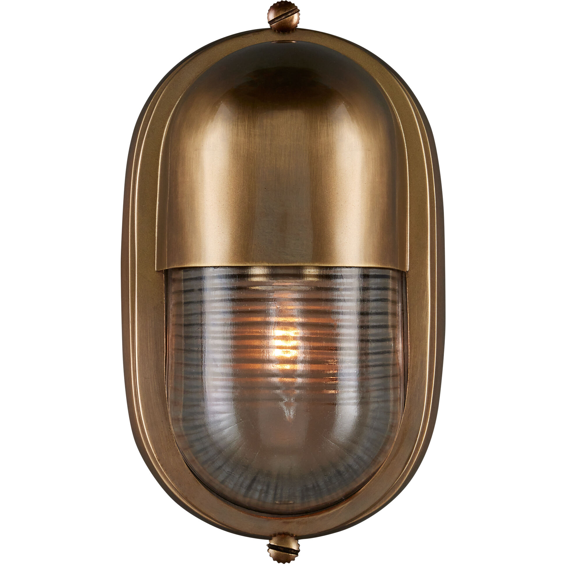 Maritime 1 Light 8.5 inch Antique Brass/Clear Outdoor Wall Sconce