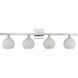 Bombelles 4 Light 38 inch Polished Nickel/Natural Bath Bar Wall Light