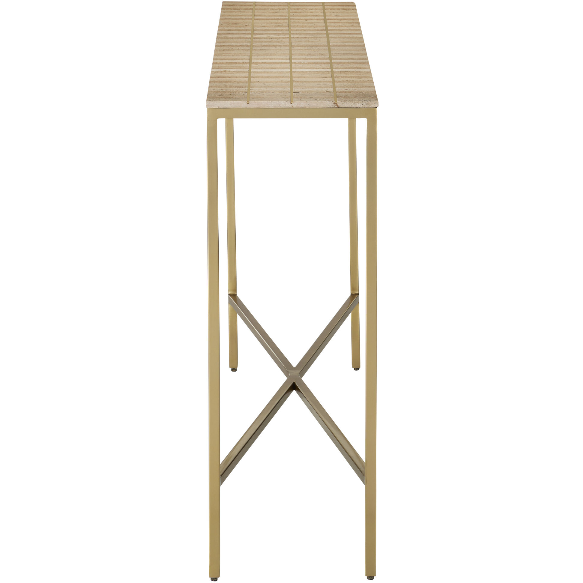Dezi 48 inch Natural/Brass Console Table