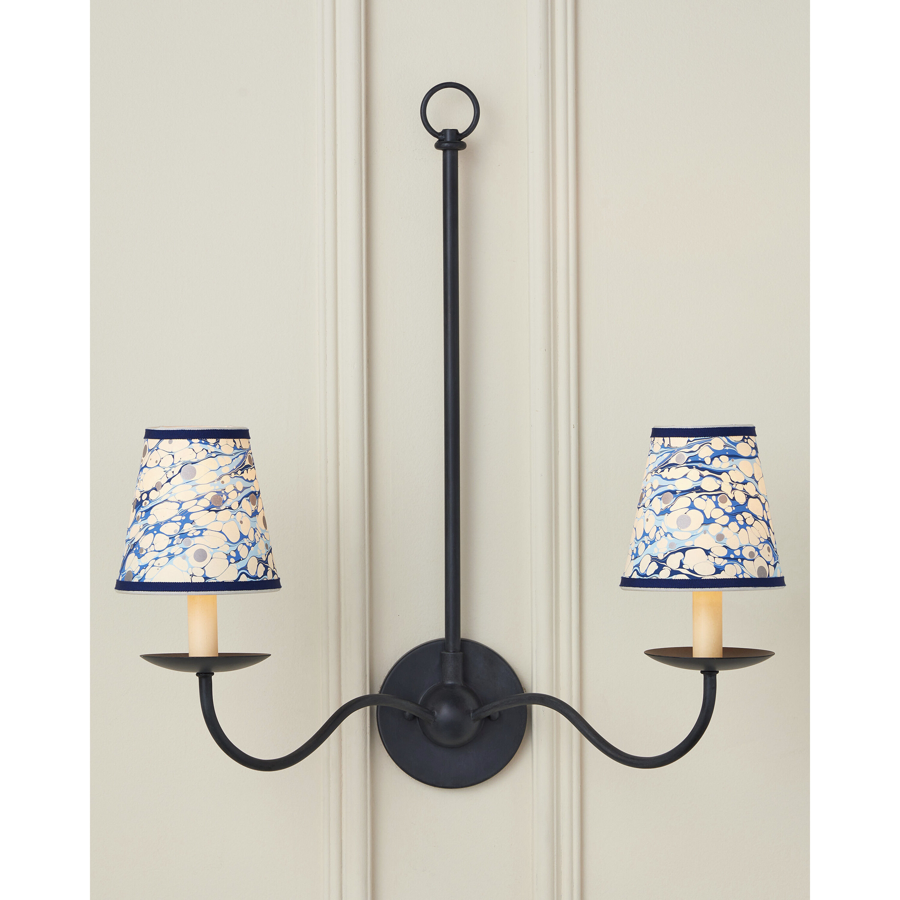 Marble Blue 5 inch Tapered Chandelier Shade