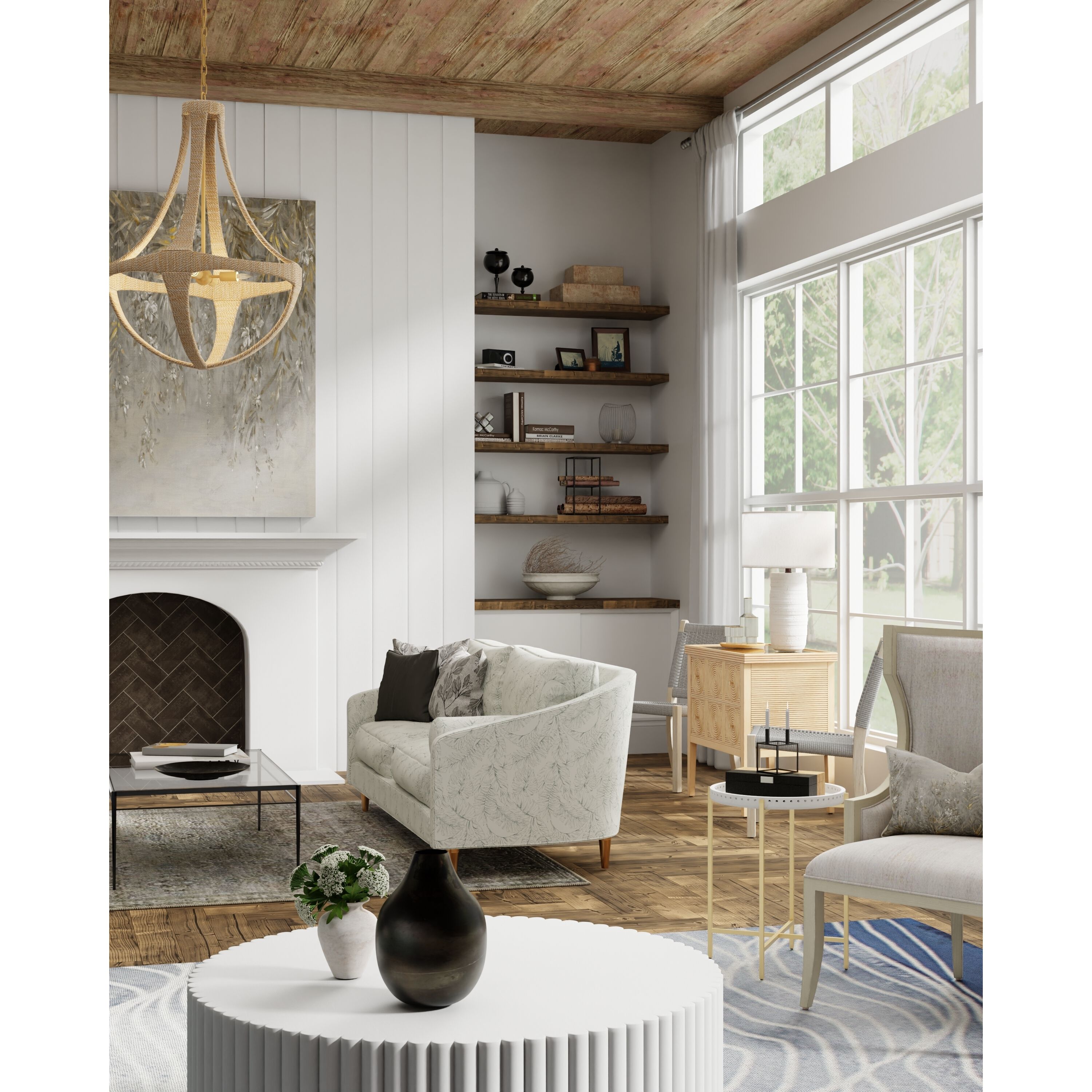 Garson Silver and Fresh File Linen Chair