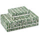 Emerald 10.5 inch Green/White Boxes, Set of 2