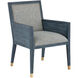 Santos Vintage Navy/Performance Barrett Dusk/Satin Brass Armchair